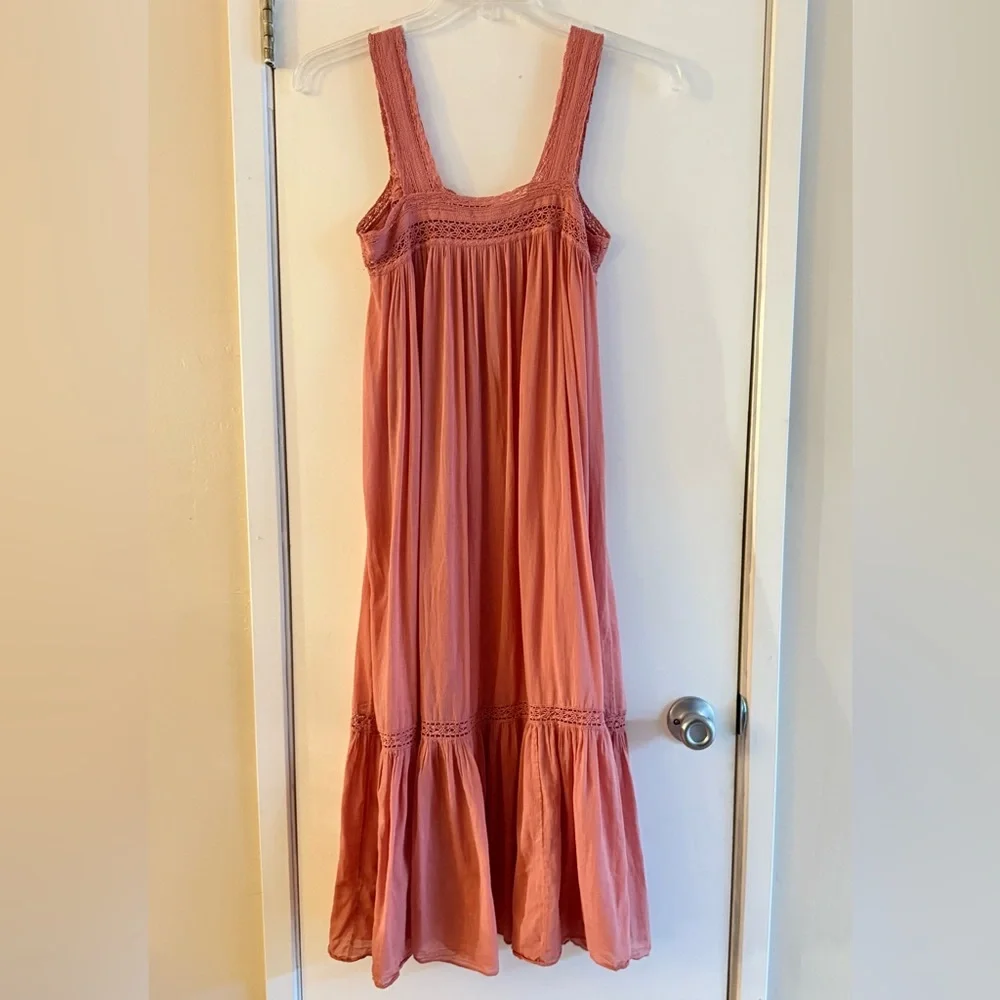 Doen Seville Nightgown in Summer Mirage Coral Midi Dress - Picture 3 of 11